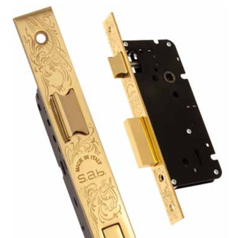 Lock case 2210L LIBERTY PZ 72/50 + straight striker 357 polished brass