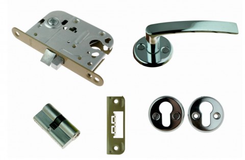 Lock set H-2018 CR, 006, 016PZ, 0033, cyl 60mm