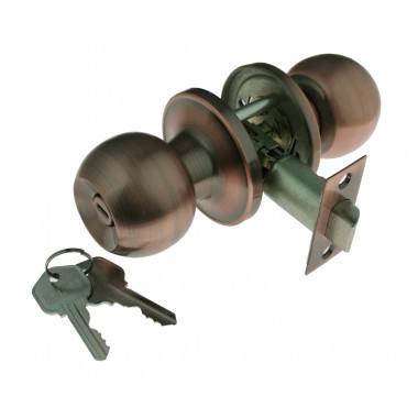 Tubular lockset with key and knob 587 ANT