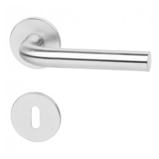 Door handle 20194 with keyhole escutcheon 4x50-19 mm, 36-70 mm doors MRST/AISI-304 (SC/E)