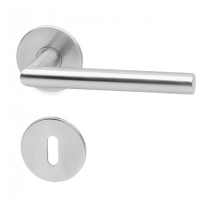 Door handle 11762 with keyhole escutheon 4x50-19 mm, 36-70 mm doors MRST/AISI-304 (SC/E)