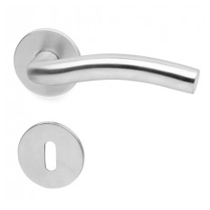 Door handle 11760 with keyhole escutcheon 4x50-19 mm, 36-70 mm doors MRST/AISI-304 (SC/E)