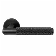Door handle BASICS LB5-22 on rose 6,5 x 22 mm GM PVD (E)